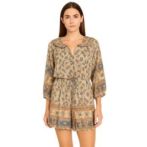 Anthropologie Tiny Romper M Shorts Floral Boho Cottage Feminine Festival